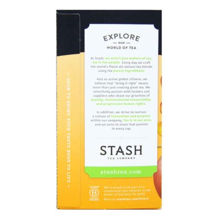 Stash Tea, Chá Verde Gengibre e Pêssego com Matcha - 18 Saquinhos de Chá - Image 2