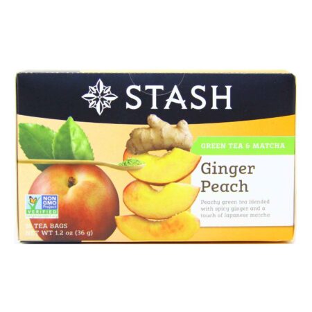 Stash Tea, Chá Verde Gengibre e Pêssego com Matcha - 18 Saquinhos de Chá - Image 3