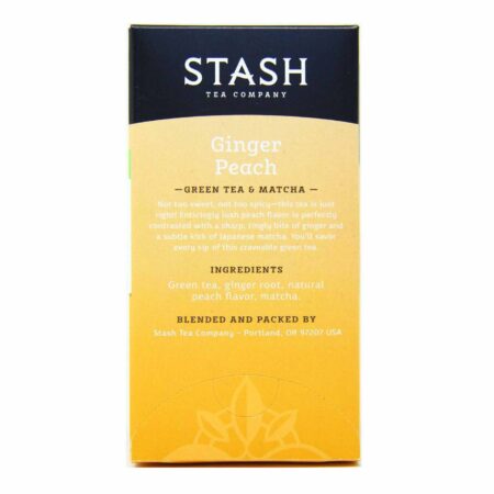 Stash Tea, Chá Verde Gengibre e Pêssego com Matcha - 18 Saquinhos de Chá - Image 4