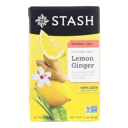 Stash Tea, Chá de gengibre limão - 20 Saquinhos de chá