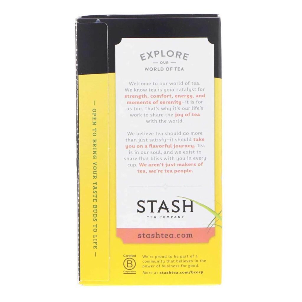 Stash Tea Chá de Gengibre e Limão - 20 Saquinhos para Bem-Estar e Sabor no Brasil - Imagem 2