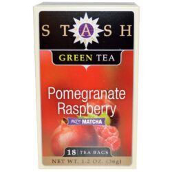 Stash Tea Chá Verde Romã Framboesa com Matcha 18 Saquinhos - Puro Sabor e Bem-Estar