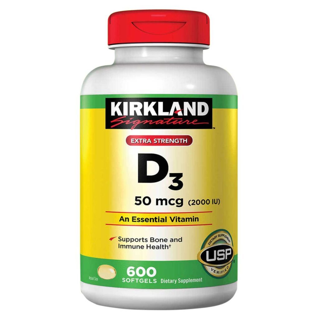 Kirkland Signature Vitamina D3 2.000 UI - 600 Cápsulas Gel: Essencial para Imunidade e Ossos Fortes