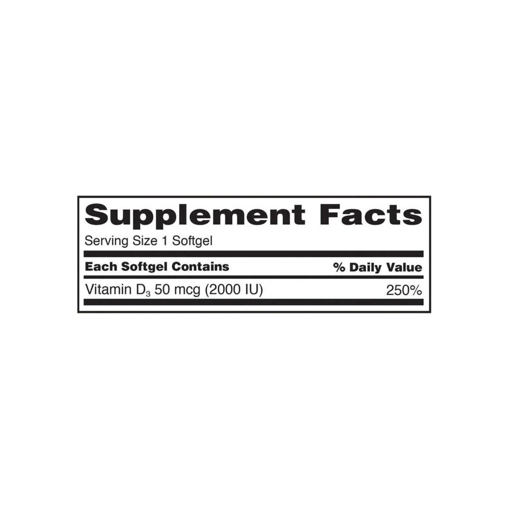 Kirkland Signature Vitamina D3 2.000 UI - 600 Cápsulas Gel: Essencial para Imunidade e Ossos Fortes - Imagem 2