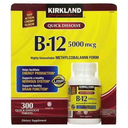 Kirkland Signature B-12 - 5,000 mcg - 300 Dissolução rápida Tabletes