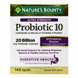 Nature’s Bounty Probiótico 10 – 140 Cápsulas: Saúde Intestinal e Bem-Estar