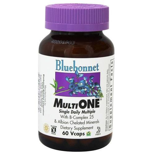 Bluebonnet Nutrition MultiONE® com Ferro - Multivitamínico Completo 60 Cápsulas Vegetais