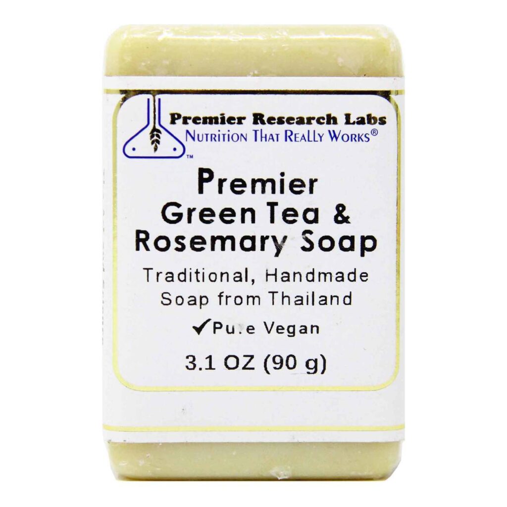 Premier Research Labs Sabonete Chá Verde e Alecrim - 90g | Pele Renovada e Frescor Natural