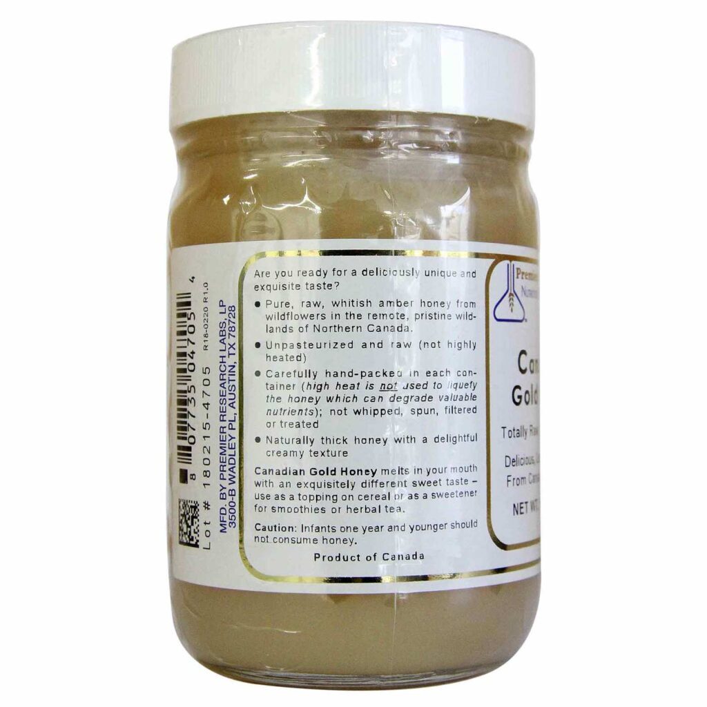 Mel Dourado Canadense Premier Research Labs - 445g (1 lb) Puro e Natural - Imagem 2