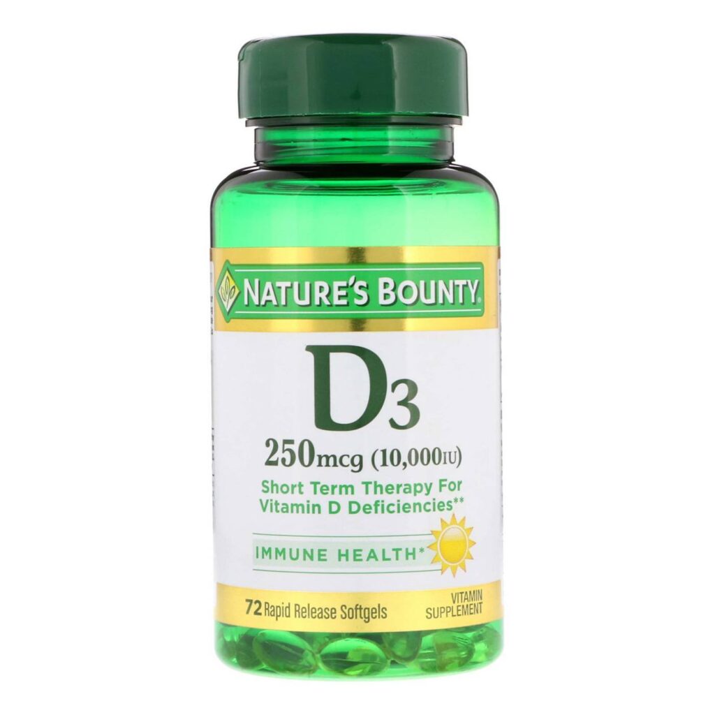 Nature's Bounty Vitamina D3 10.000 UI Ultra Forte - 60 Cápsulas Gel