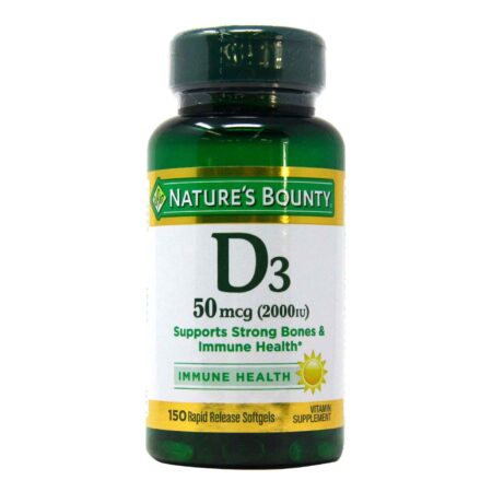 Nature's Bounty Vitamina D3 - 50 mcg (2.000 UI) - 150 Cápsulas