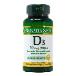 Nature's Bounty Vitamina D3 50 mcg (2.000 UI) - 150 Cápsulas: Essencial para Ossos Fortes e Imunidade no Brasil