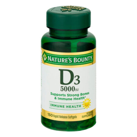 Nature's Bounty Vitamin D3 - 5,000 IU - 150 Cápsulas em Gel