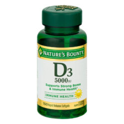 Nature's Bounty Vitamina D3 5.000 UI - 150 Cápsulas Gel: Essencial para Saúde Óssea e Imunidade no Brasil