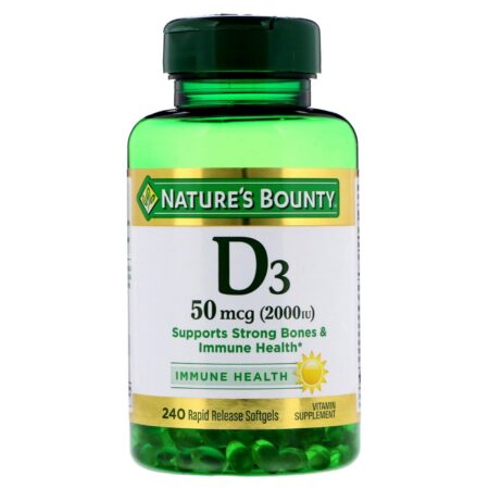 Nature's Bounty Vitamina D3 - 50 mcg (2.000 UI) - 240 Cápsulas