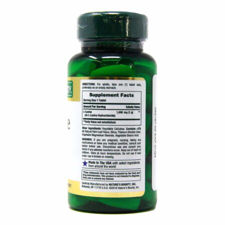 Nature's Bounty, L-Lysine - 1,000 mg - 60 Comprimidos - Image 2