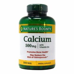 Nature's Bounty Cálcio 500 mg com Vitamina D3 - 300 Tabletes - Ossos Fortes