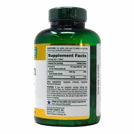 Nature’s Bounty Cálcio 500 mg com Vitamina D3 – 300 Tabletes – Ossos Fortes — foto 2