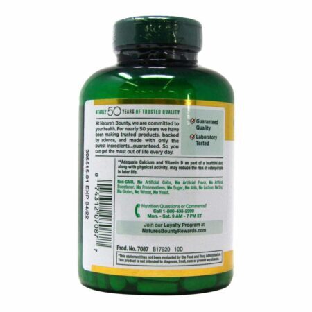 Nature’s Bounty Cálcio 500 mg com Vitamina D3 – 300 Tabletes – Ossos Fortes — foto 3