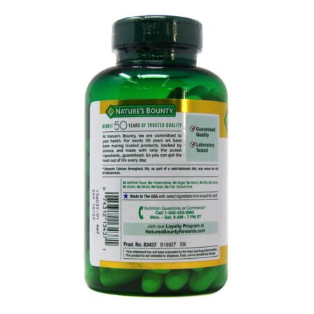 Nature's Bounty, Cálcio 1,200 mg com Vitamina D3 1000 UI - 120 Cápsulas em Gel - Image 3