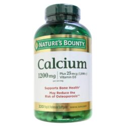 Nature's Bounty Cálcio 1200mg + Vitamina D3 1000UI 220 Cápsulas Gel para Ossos Fortes