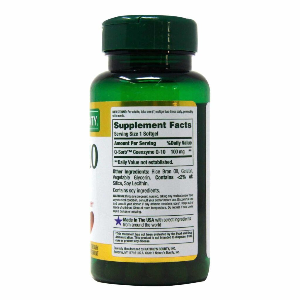 Nature's Bounty Q-Sorb Co Q-10 100 mg - 75 Cápsulas em Gel: Poder Antioxidante e Energia Celular - Imagem 2