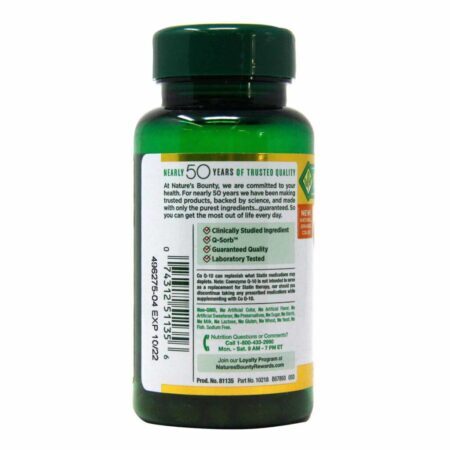 Nature's Bounty Q-Sorb Co Q-10 100 mg - 75 Cápsulas em Gel: Poder Antioxidante e Energia Celular - Imagem 3