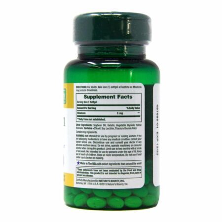 Nature's Bounty Melatonina 5 mg - 90 Cápsulas Gel: Sono Profundo e Repousante no Brasil - Imagem 2