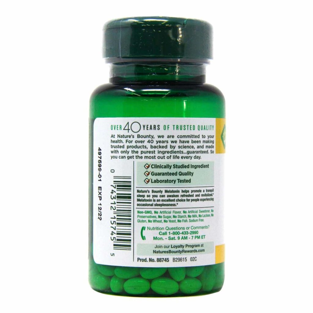 Nature's Bounty Melatonina 5 mg - 90 Cápsulas Gel: Sono Profundo e Repousante no Brasil - Imagem 3