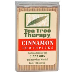 Tea Tree Therapy™ Palitos de Dentes de Canela - 100 Unidades: Higiene Bucal Natural e Refrescante
