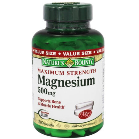 Nature's Bounty, Magnésio 500 mg - 200 Tabletes