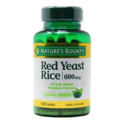 Fermento de Arroz Vermelho Nature's Bounty 600 mg - 120 Cápsulas para Saúde Cardiovascular