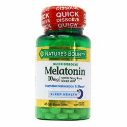 Nature's Bounty Melatonina Dissolução Rápida - 10 mg - 45 Tabletes: Sono Profundo e Restaurador