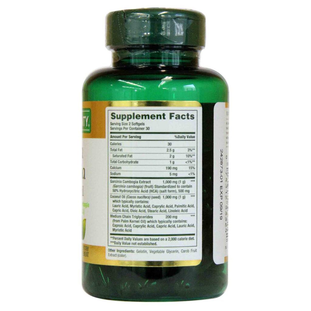 Nature's Bounty Garcinia Cambogia & Óleo de Coco - 60 Cápsulas em Gel | Controle de Peso e Bem-Estar - Imagem 3