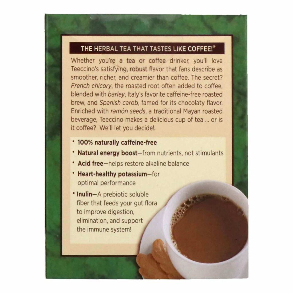 Teeccino Chá de Ervas Francesas Torradas Dark Roast - 10 Saquinhos de Chá - Imagem 3
