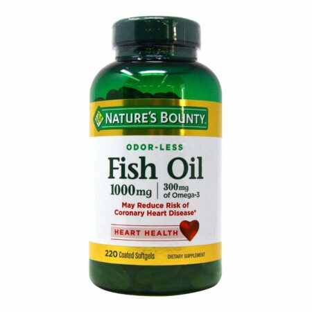 Nature's Bounty - Óleo de Peixe sem odor - 1,000 mg - 220 Cápsulas em Gel revestidas