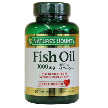 Nature's Bounty Odor-Less Óleo de Peixe - 1,000 mg - 120 Coated Cápsulas em Gel