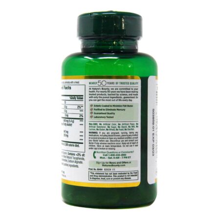 Nature's Bounty Odor-Less Triple Strength Óleo de Peixe - 1,400 mg - 39 Coated Cápsulas em Gel - Image 3