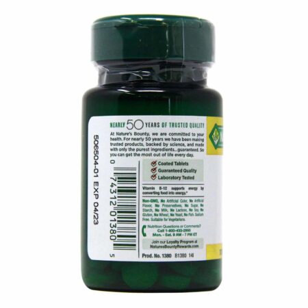 Nature's Bounty, Vitamina B-12 1,000 mcg - 100 Tabletes - Image 3