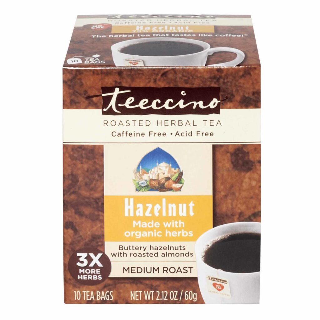 Teeccino Café à Base de Plantas - Tostado Médio - 10 Saquinhos de Chá - Alternativa ao Café Sem Cafeína