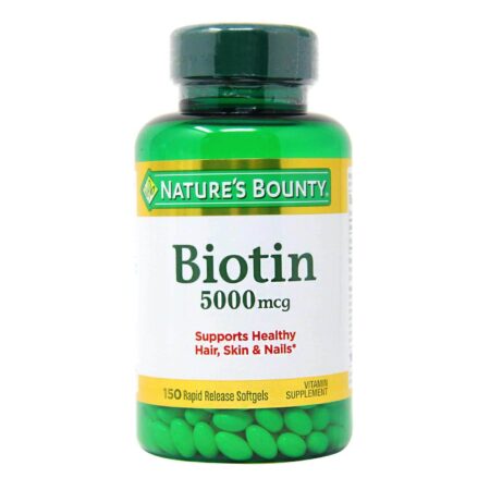 Nature's Bounty Super Potency Biotina - 5,000 mcg - 150 Cápsulas em Gel