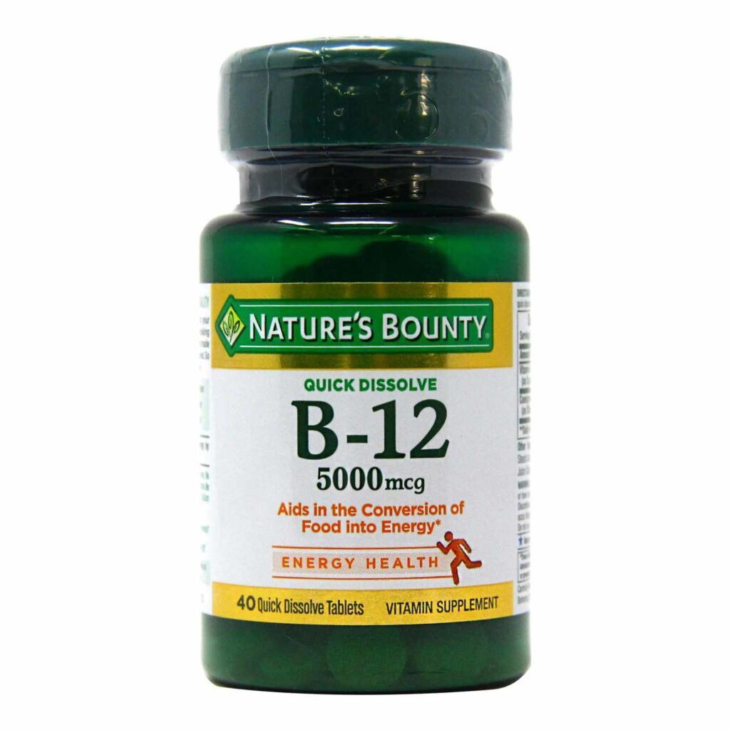 Nature's Bounty Vitamina B-12 5.000 mcg - 40 Tabletes Dissolução Rápida