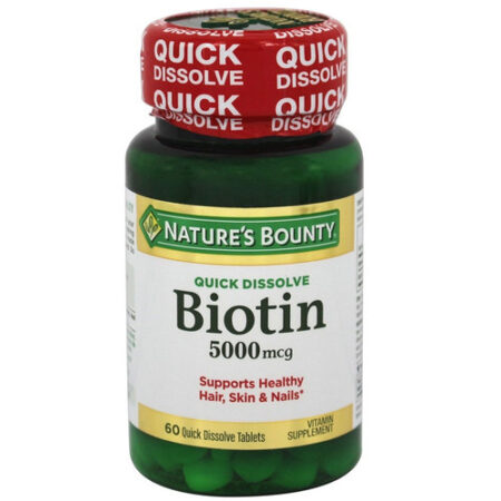 Nature's Bounty Biotin - 5,000 mcg - 60 Quick Dissolve Tabletes