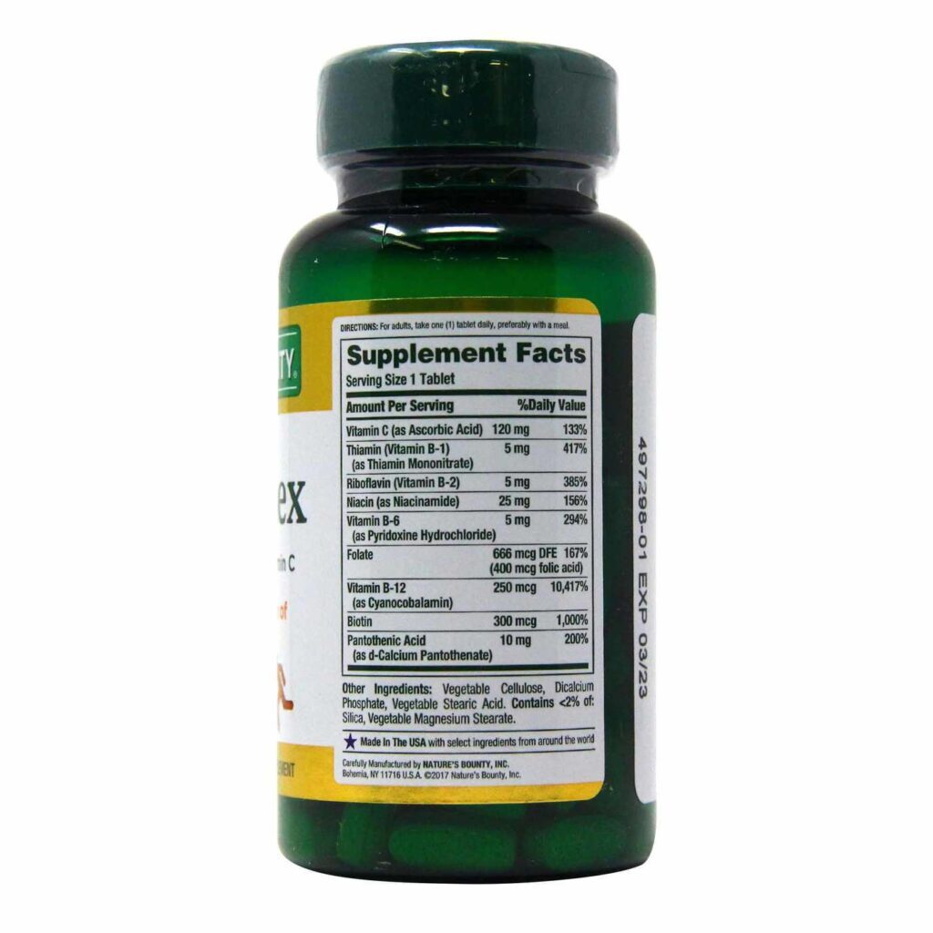 Nature's Bounty Time Release B-Complex - 125 Comprimidos Revestidos: Energia Sustentada para o Seu Dia - Imagem 2