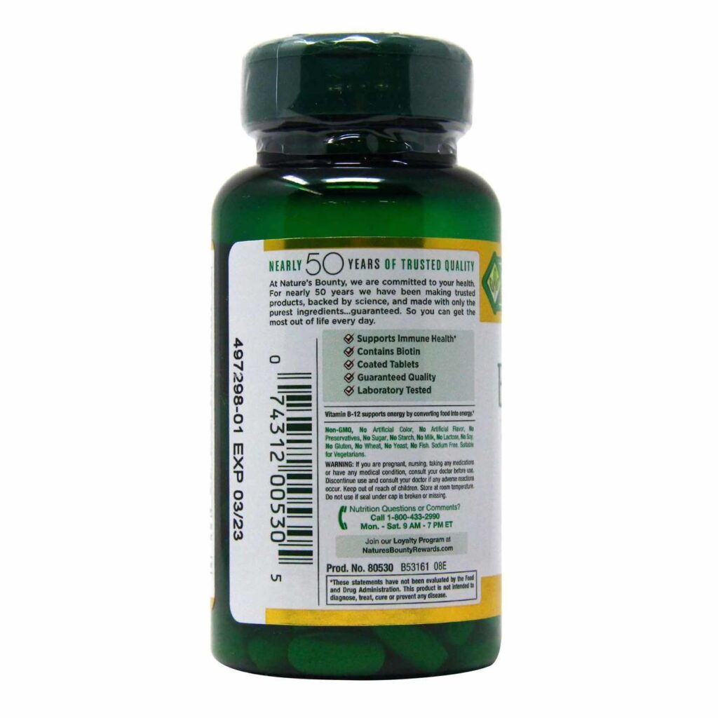 Nature's Bounty Time Release B-Complex - 125 Comprimidos Revestidos: Energia Sustentada para o Seu Dia - Imagem 3