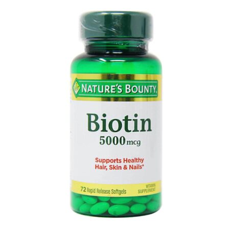 Nature's Bounty Super Potency Biotin - 5,000 mcg - 72 Cápsulas em Gel