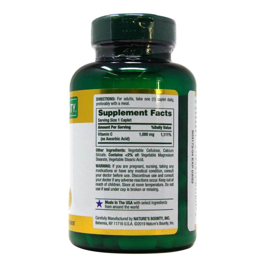 Nature's Bounty Vitamina C Pura 1000 mg - 100 Cápsulas: Imunidade e Antioxidante Essencial no Brasil - Imagem 2