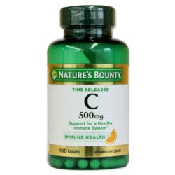 Nature's Bounty Pura Vitamina C Liberação Temporizada 500 mg 100 Cápsulas