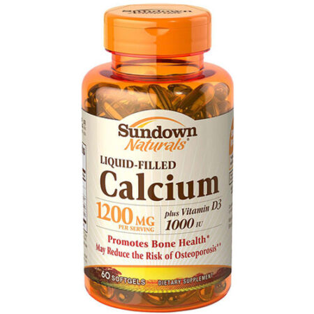 Sundown Naturals Cálcio mais Vitamina D3 - 1,200 mg - 60 Cápsulas em Gel