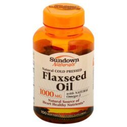 Sundown Naturals Óleo de Linhaça 1000mg - 100 Cápsulas Gel: Saúde Essencial